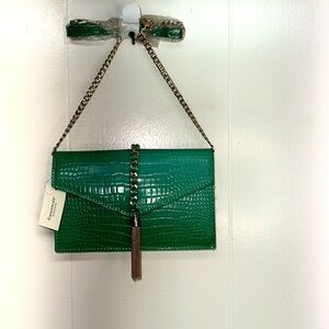 NWT Naydean Faux Croc Chain Fringe Crossbody